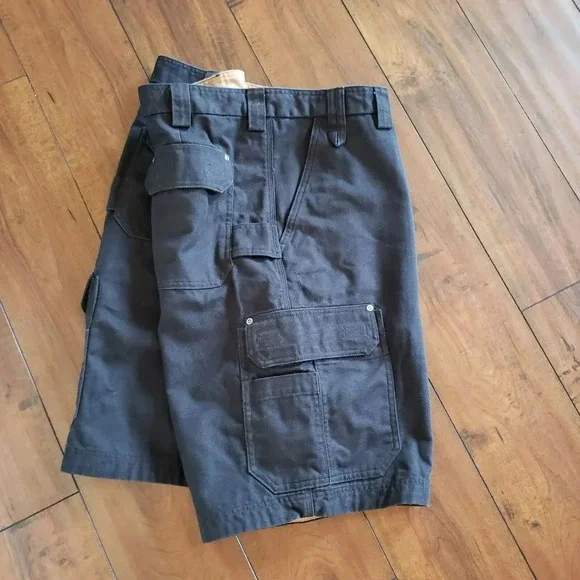 Duluth Trading Company Heavy 100% Cotton Canvas CARGO Shorts Tan Men's 42×12 - Picture 5 of 12